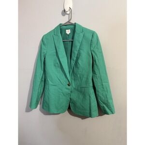 J.CREW Parke Blazer Women's Size 2 Stretch Linen Summer Jacket Mint Green‎